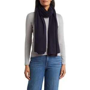 Amicale Cashmere Women's Black Featherweight Scarf NWOT